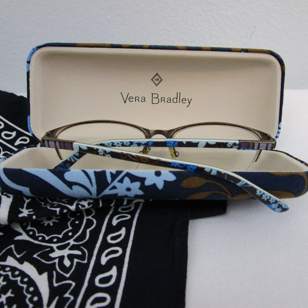 Vera Bradley Rylan Java Floral Eyeglass Frames And Hard Case (Retired Pattern) View 2
